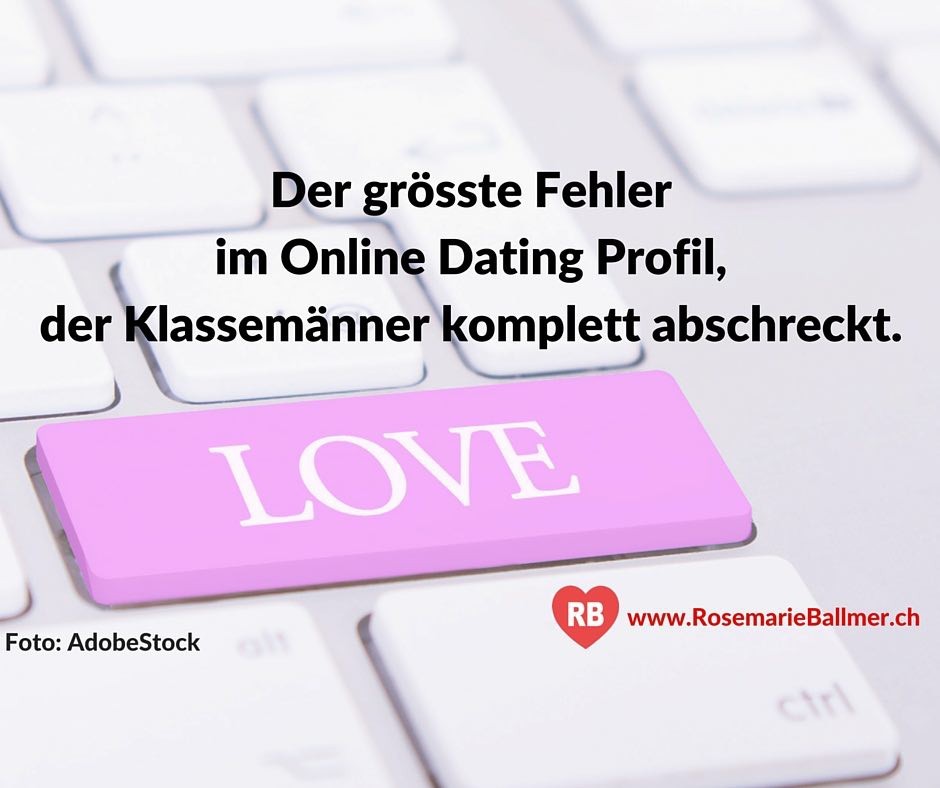 Der grösste Fehler in deinem Online Dating Profil, der Klassemänner abschreckt